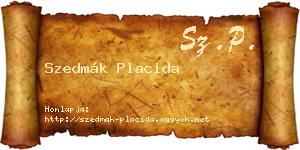Szedmák Placida névjegykártya